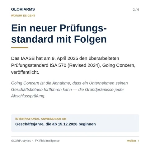 Folie 2 von 6: Ein neuer Prüfungsstandard mit Folgen.